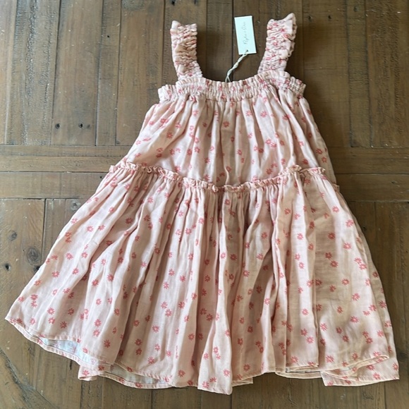 Rylee + cru Sisley pink floral dress girls 8-9 years nwt bohemian ruffles - Picture 5 of 5